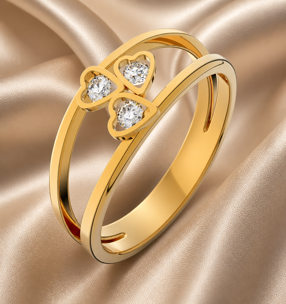 Twin Heart Ring