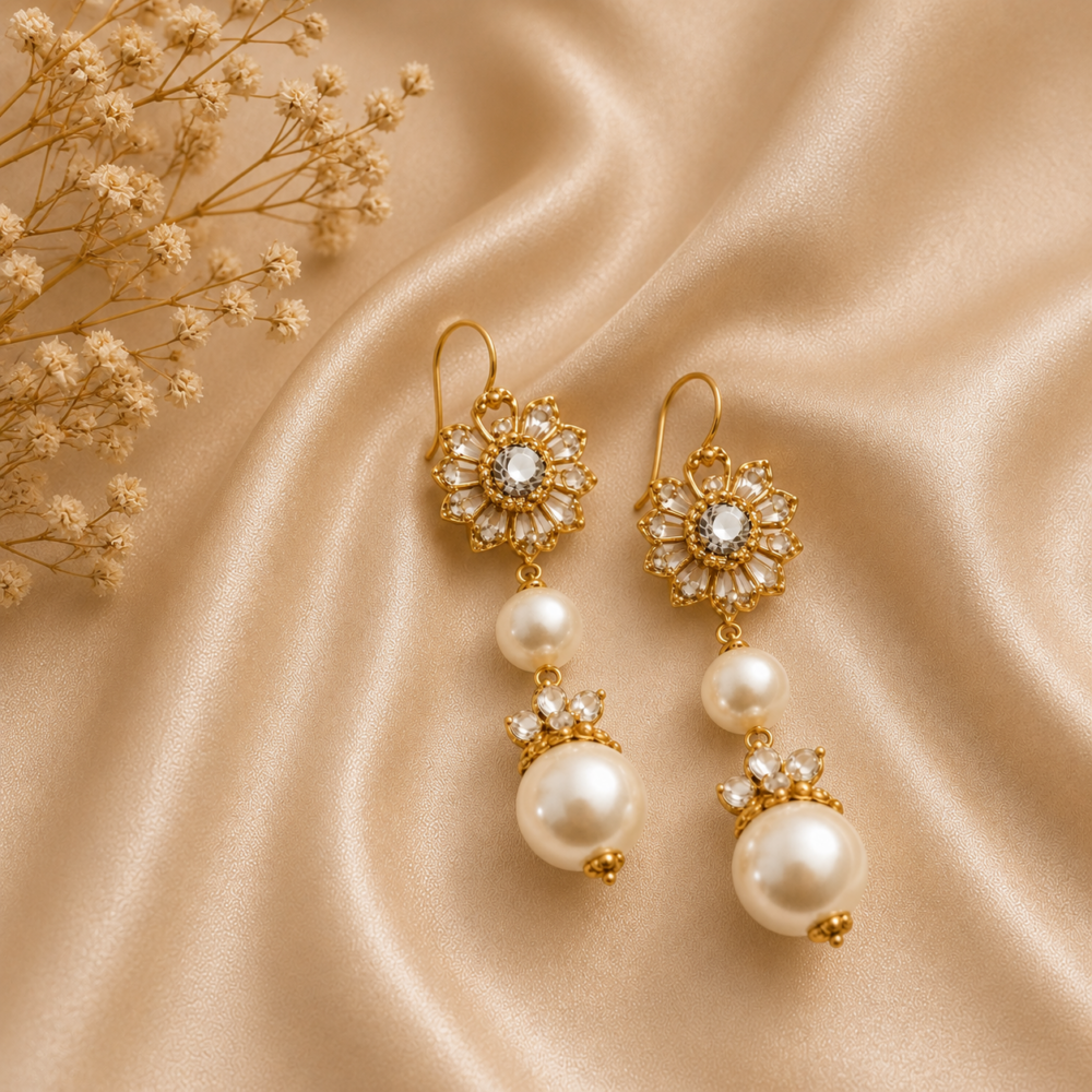 Pearl Blossom Earrings